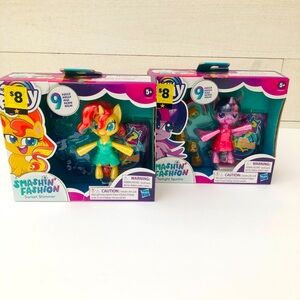 My Little Pony Smashin' Fashion Set of 2 Twilight Sparkle & Sunset Shimmer NEW